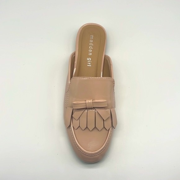 Madden Girl - Qwen Soft Pink Patent Leather Slide On Loafer Size 7.5 - Picture 3 of 15